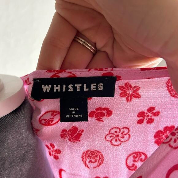 Pink Moon Floral Frill Sleeve Top-SZ 12 pink- ruffle- button up -valentine Linen - Picture 5 of 14